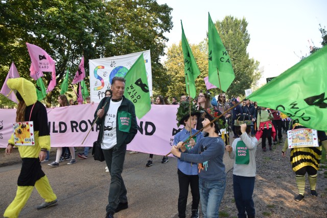 Chris Pack walks with royal rewild procession through Green Park